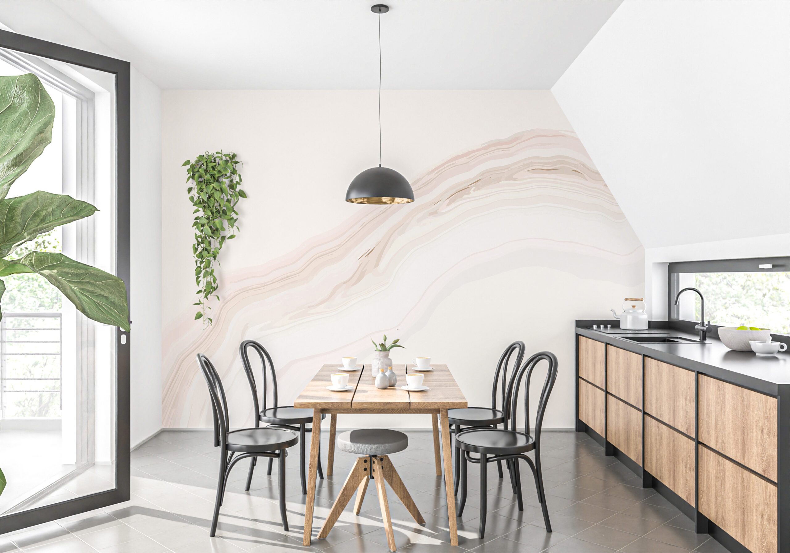 Timeless Marble Meets Trendy Design in Wallpaper Styles