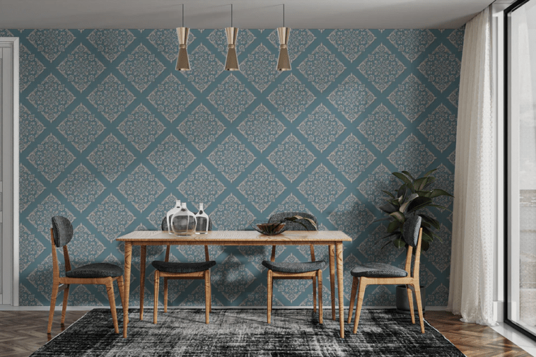 9351Din03blue-color-modern-damask-wallpaper-for-walls