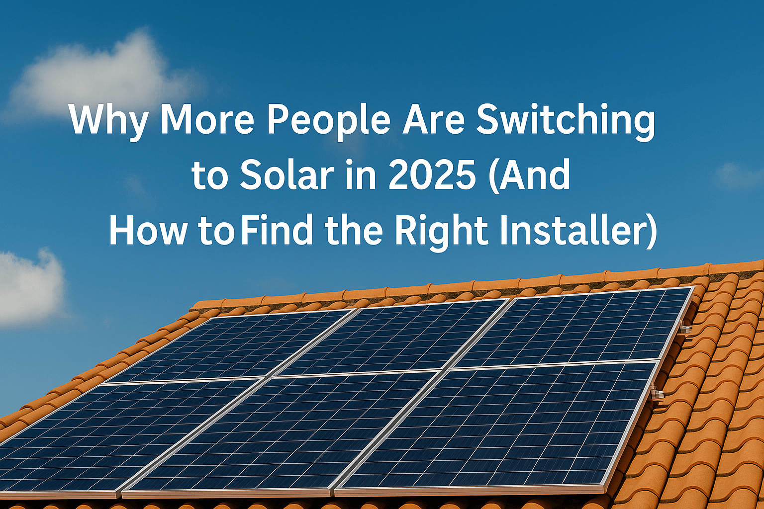 Why More People Are Switching to Solar in 2025 (And How to Find the Right Installer)