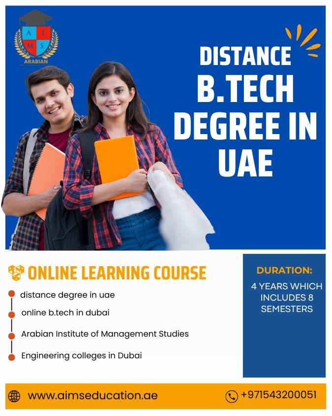 Which aspects are taken into account when assessing a distance B.Tech program in Dubai?