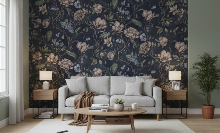 Dark-Blue-Chinoiserie-Wall-Mural